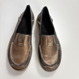 Ariat Cruiser Metallic Bronze Leather Slip On Shoe Womens 7B
